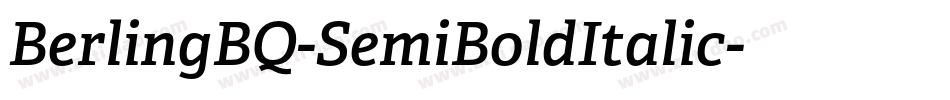 BerlingBQ-SemiBoldItalic字体转换