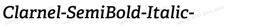 Clarnel-SemiBold-Italic字体转换