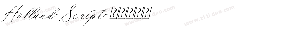Holland-Script字体转换