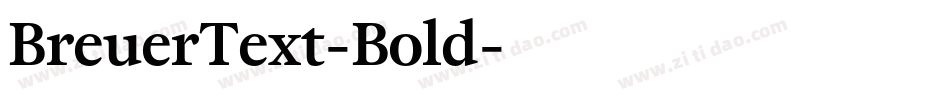 BreuerText-Bold字体转换