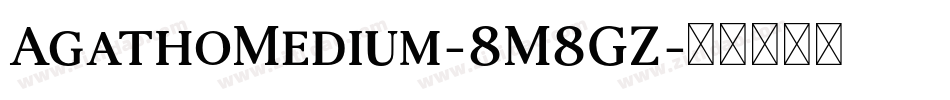 AgathoMedium-8M8GZ字体转换
