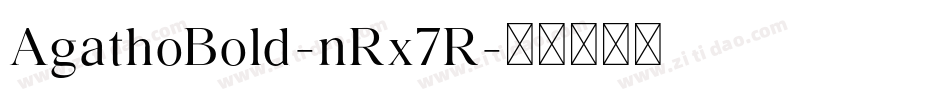 AgathoBold-nRx7R字体转换