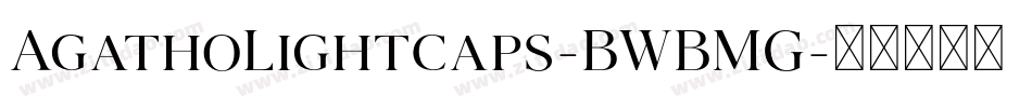 AgathoLightcaps-BWBMG字体转换