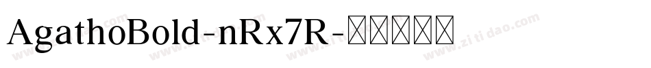 AgathoBold-nRx7R字体转换