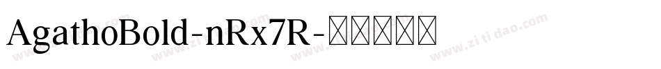 AgathoBold-nRx7R字体转换