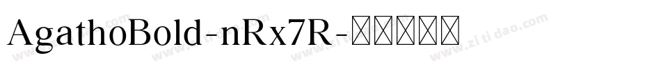 AgathoBold-nRx7R字体转换