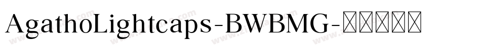 AgathoLightcaps-BWBMG字体转换