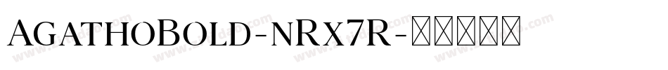 AgathoBold-nRx7R字体转换