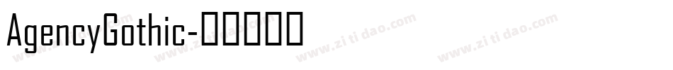 AgencyGothic字体转换