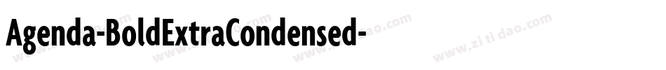 Agenda-BoldExtraCondensed字体转换