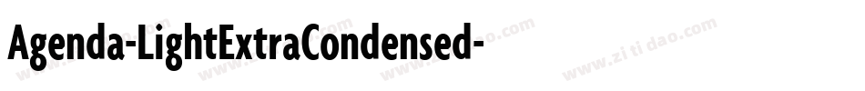 Agenda-LightExtraCondensed字体转换