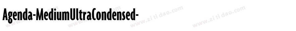 Agenda-MediumUltraCondensed字体转换