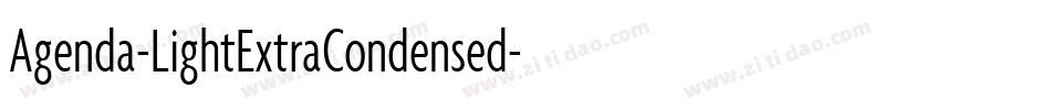 Agenda-LightExtraCondensed字体转换