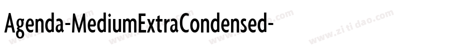 Agenda-MediumExtraCondensed字体转换
