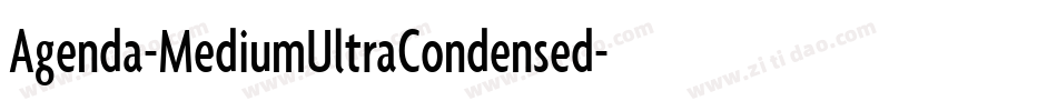 Agenda-MediumUltraCondensed字体转换