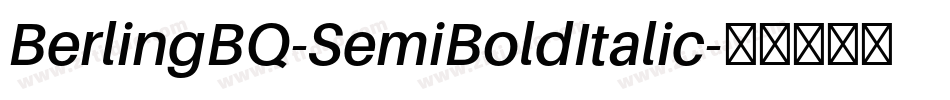 BerlingBQ-SemiBoldItalic字体转换