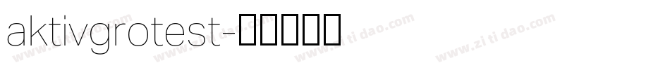 aktivgrotest字体转换
