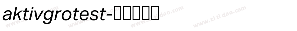 aktivgrotest字体转换
