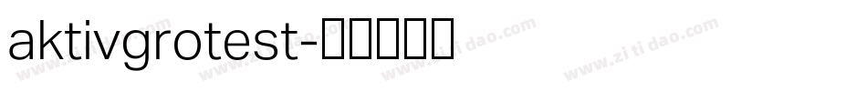 aktivgrotest字体转换