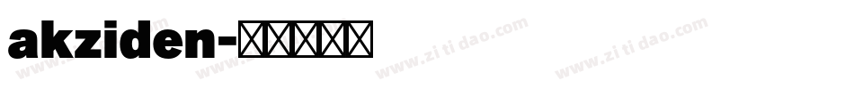 akziden字体转换