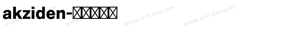 akziden字体转换