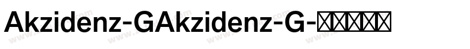 Akzidenz-GAkzidenz-G字体转换