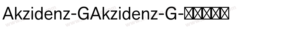 Akzidenz-GAkzidenz-G字体转换