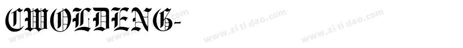 CWOLDENG字体转换