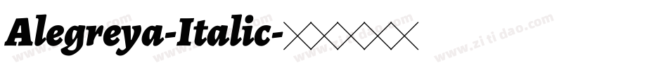 Alegreya-Italic字体转换