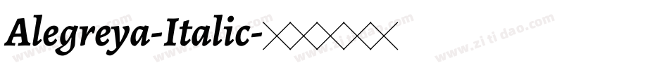 Alegreya-Italic字体转换