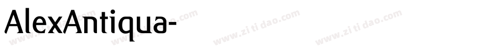 AlexAntiqua字体转换