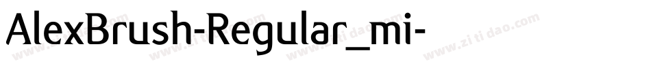 AlexBrush-Regular_mi字体转换