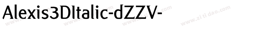 Alexis3DItalic-dZZV字体转换