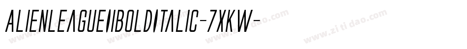 AlienLeagueIiBoldItalic-7xKw字体转换