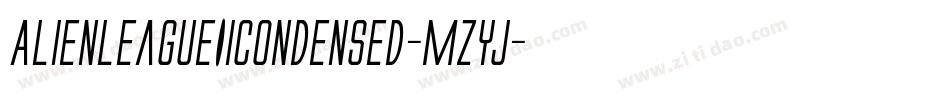 AlienLeagueIiCondensed-mzyj字体转换