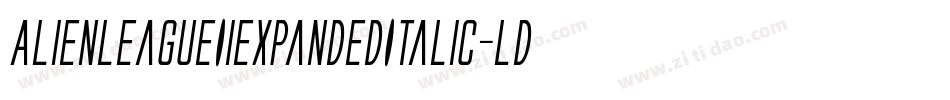 AlienLeagueIiExpandedItalic-LdGG字体转换