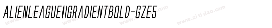 AlienLeagueIiGradientBold-gze5字体转换