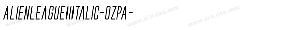AlienLeagueIiItalic-ozpA字体转换
