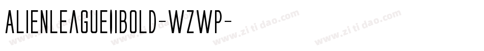 AlienLeagueIiBold-wzWP字体转换