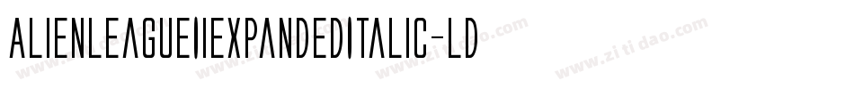 AlienLeagueIiExpandedItalic-LdGG字体转换