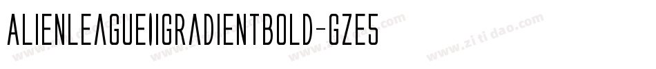 AlienLeagueIiGradientBold-gze5字体转换
