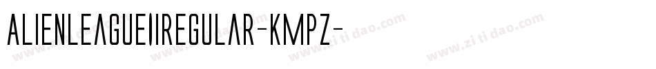 AlienLeagueIiRegular-KmpZ字体转换