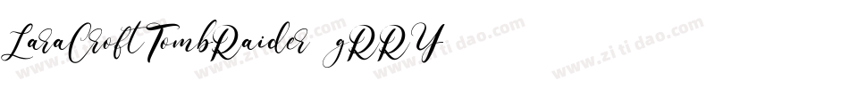 LaraCroftTombRaider-gRRY字体转换