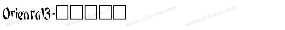 Oriental3字体转换