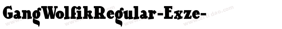 GangWolfikRegular-Exze字体转换