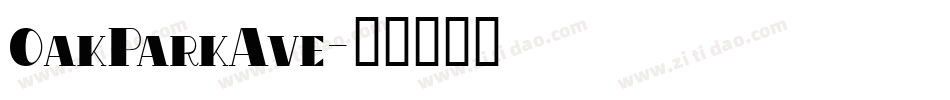 OakParkAve字体转换