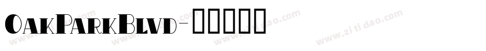 OakParkBlvd字体转换