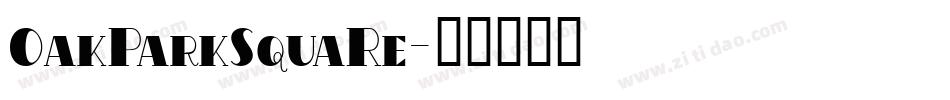 OakParkSquaRe字体转换