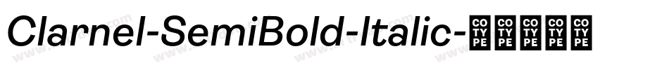 Clarnel-SemiBold-Italic字体转换