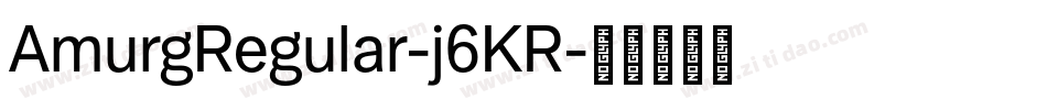 AmurgRegular-j6KR字体转换